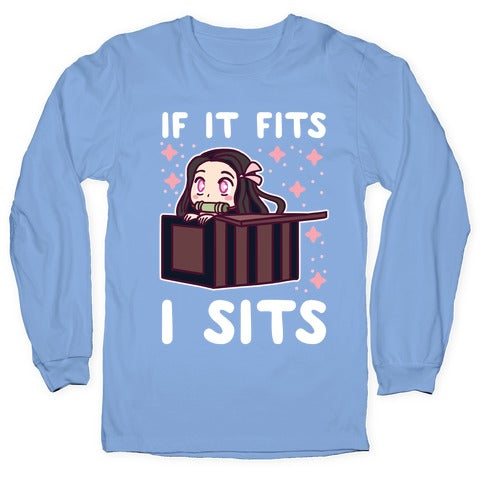 If It Fits, I Sits - Demon Slayer Longsleeve Tee